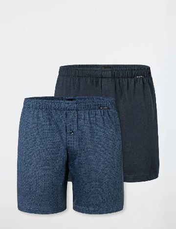 Set pantaloni de pijama 2 perechi Schiesser, bleumarin