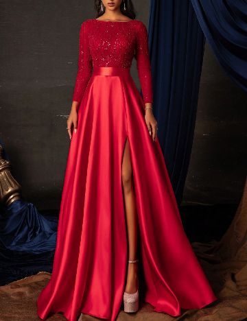 Rochie lunga Smilprince, rosu