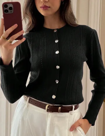 Cardigan SHEIN, negru