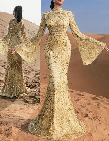 Rochie lunga Faeriesty, galben