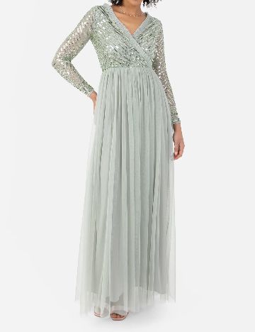 Rochie lunga Maya Deluxe, verde