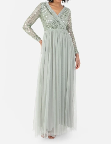 Rochie lunga Maya Deluxe, verde