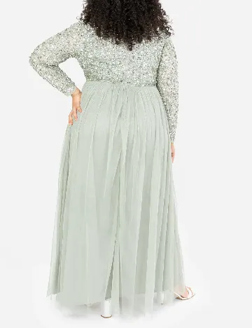 Rochie lunga Maya Deluxe Curve, verde