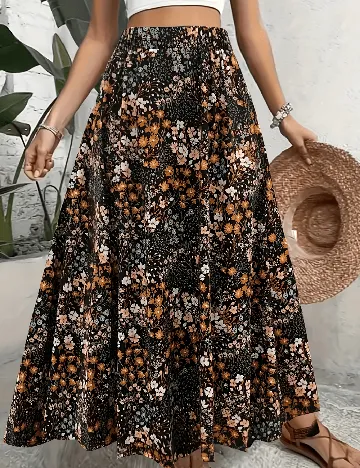 Fusta SHEIN CURVE, floral print