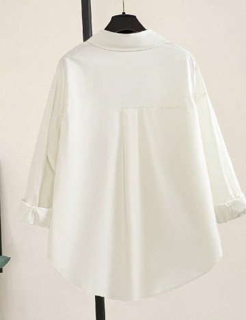 Camasa Oversize SHEIN, ecru