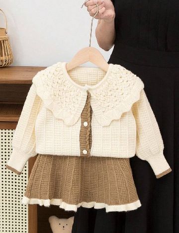 Compleu Shein Kids, crem/maro