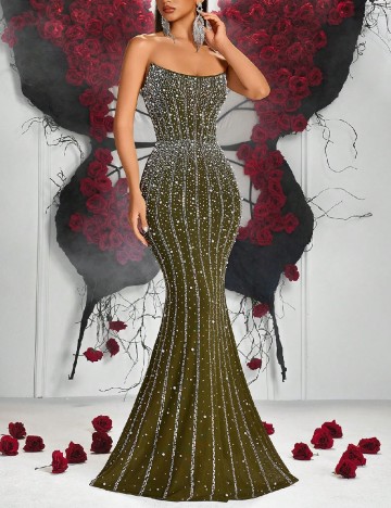 Rochie lunga ADYCE, verde