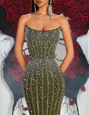 Rochie lunga ADYCE, verde