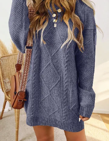 Pulover Oversize SHEIN, albastru