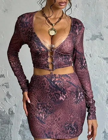 Rochie scurta SHEIN, grena