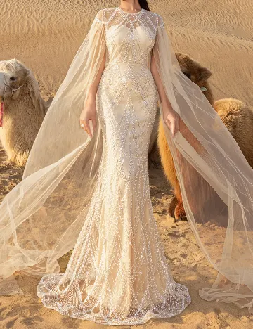 Rochie lunga Faeriesty, crem