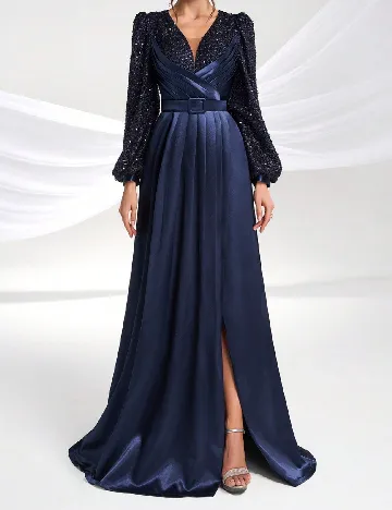 Rochie lunga Giffniseti, bleumarin
