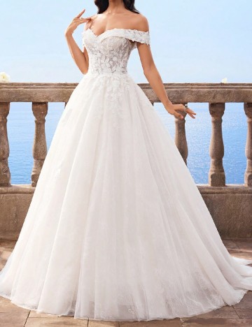 Rochie lunga Hearbobo, alb