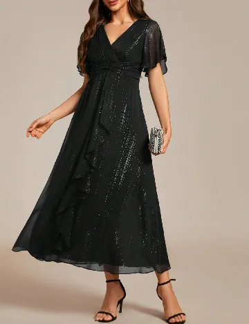 Rochie lunga Ever-Pretty, negru