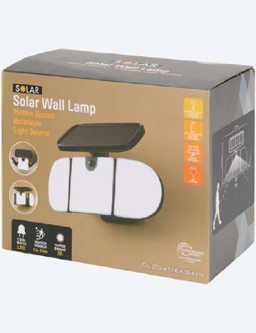 Lampa solara SOLAR, negru