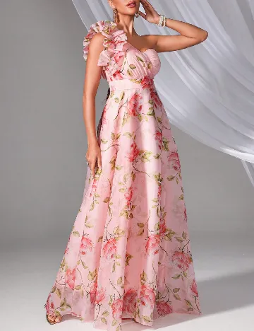 Rochie lunga Miss Tian Co, floral print