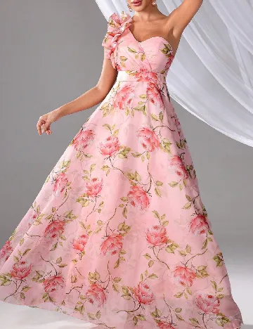 Rochie lunga Miss Tian Co, floral print