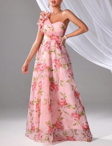 Rochie lunga Miss Tian Co, floral print
