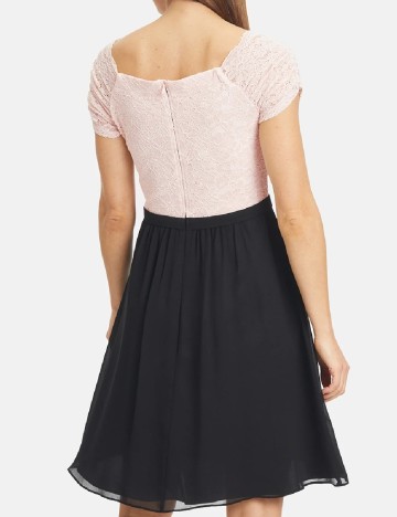 Rochie scurta Vera Mont, negru/roz