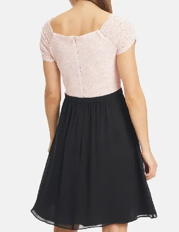 Rochie scurta Vera Mont, negru/roz