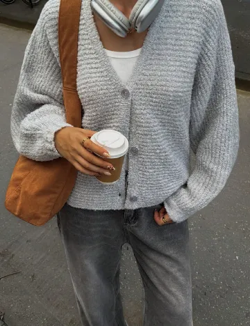 Cardigan Oversize SHEIN, gri