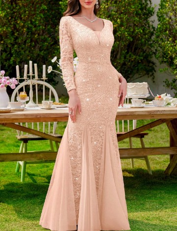 Rochie lunga Miusol, crem