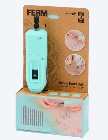 Mini burghiu electric de precizie FERM, turcoaz