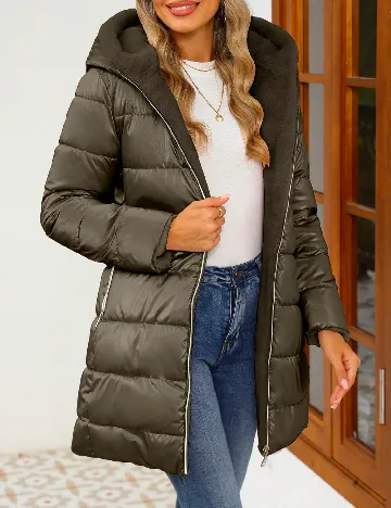 Geaca reversibila Giolshon, verde