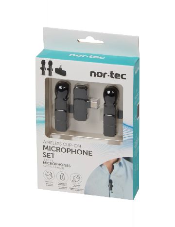 Microfoane tip lavalieră wireless Nor-Tec, negru