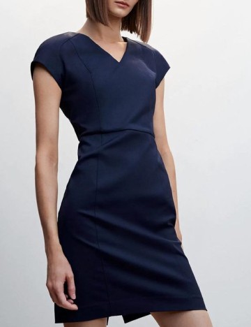 Rochie scurta Mango, bleumarin