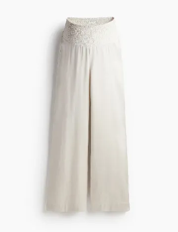 Pantaloni H&M MAMA, crem