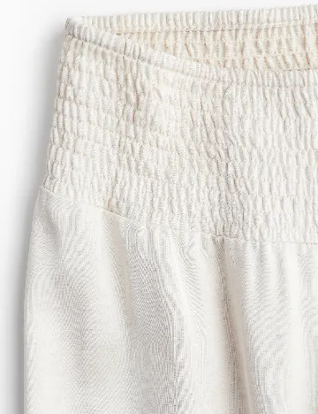 Pantaloni H&M MAMA, crem
