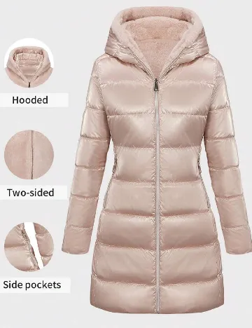 Geaca reversibila SHEIN, roz