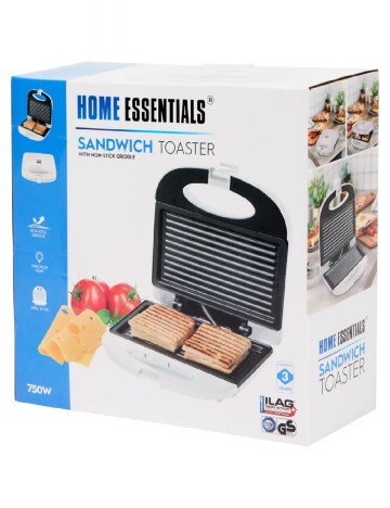 Sandwich-maker Home Essentials, alb