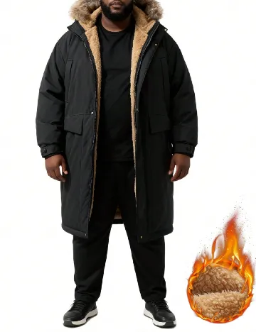 Geaca SHEIN Plus Size Men, negru