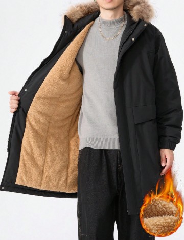 Geaca SHEIN Plus Size Men, negru
