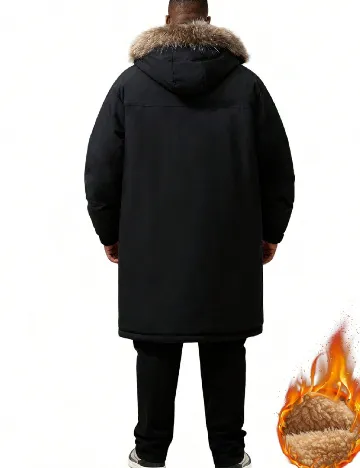 Geaca SHEIN Plus Size Men, negru