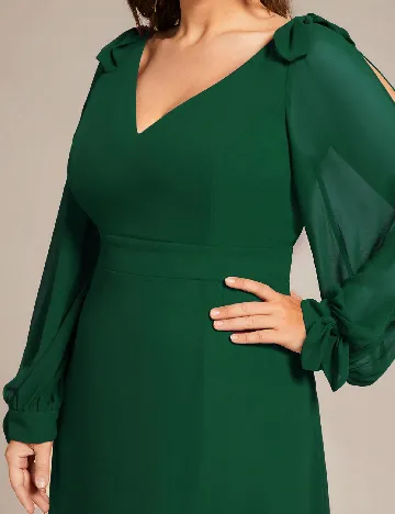Rochie lunga Ever-Pretty Plus Size, verde