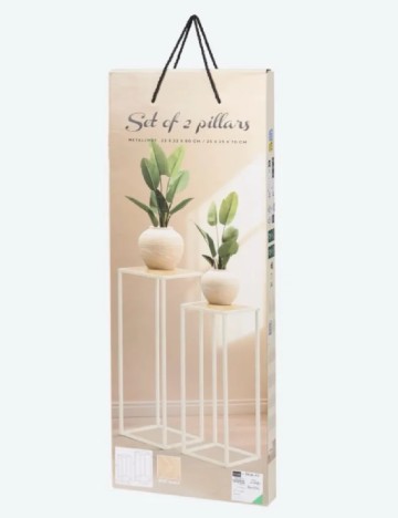 Set masute decorative ACTION, crem