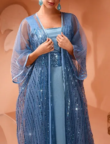 Set rochie si kimono AMILUCK, albastru