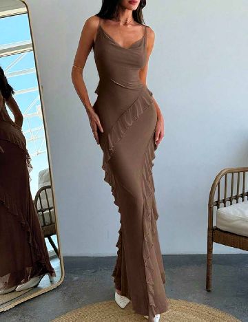 Rochie lunga SHEIN, maro