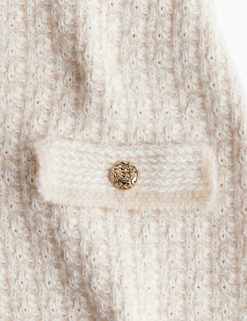 Fusta H&M, crem/alb