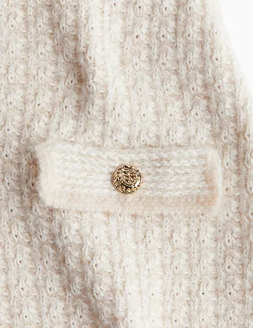 Fusta H&M, crem/alb