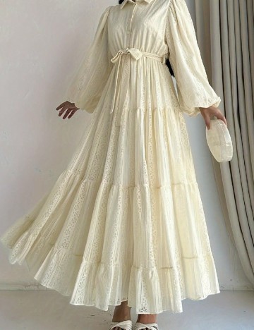 Rochie lunga SHEIN, crem