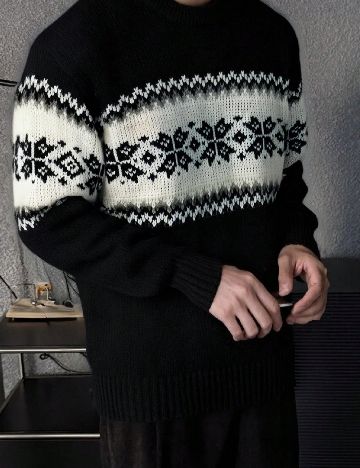 Bluza SHEIN, negru/alb