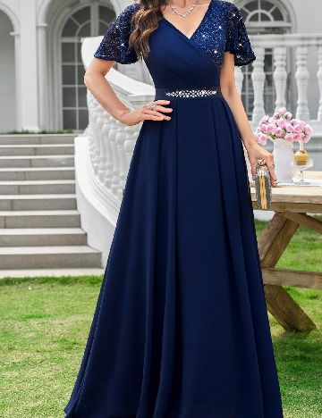Rochie lunga Miusol, bleumarin