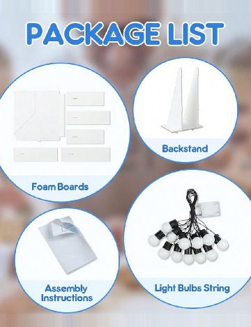 Lampa LED litera T SHEIN, alb