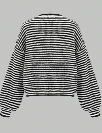 Bluza Oversize SHEIN CURVE, negru/alb