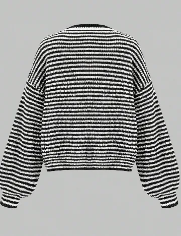 Bluza Oversize SHEIN CURVE, negru/alb