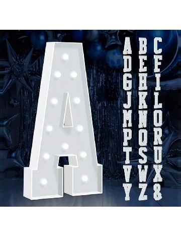 Lampa LED litera R SHEIN, alb